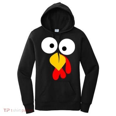Turkey Face Funny Thanksgiving Day Women's Hoodie