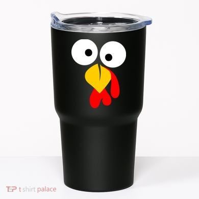 Turkey Face Funny Thanksgiving Day Tumbler