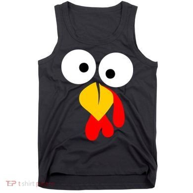 Turkey Face Funny Thanksgiving Day Tank Top
