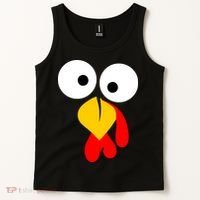 Turkey Face Funny Thanksgiving Day Tank Top thumb 2
