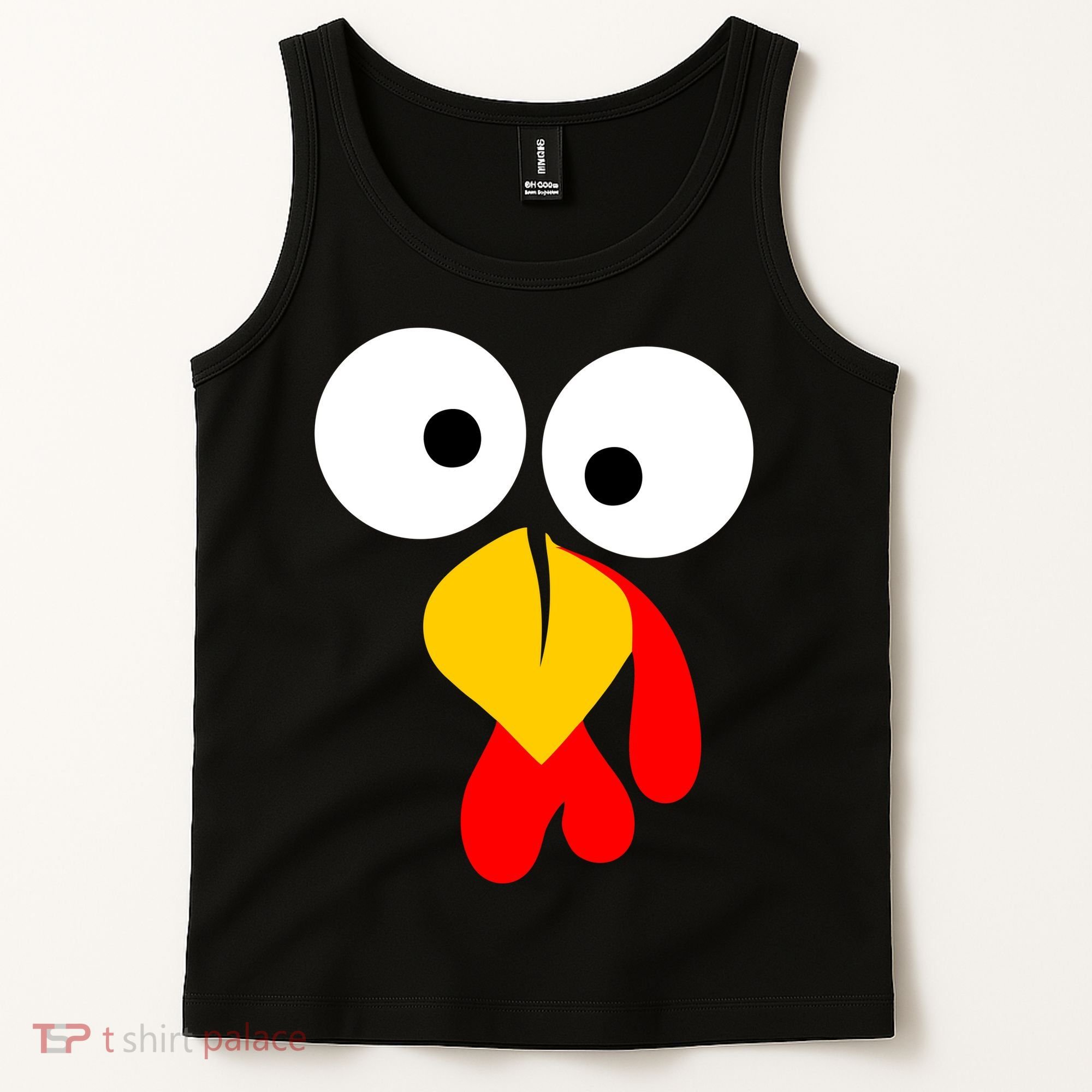 Turkey Face Funny Thanksgiving Day Tank Top