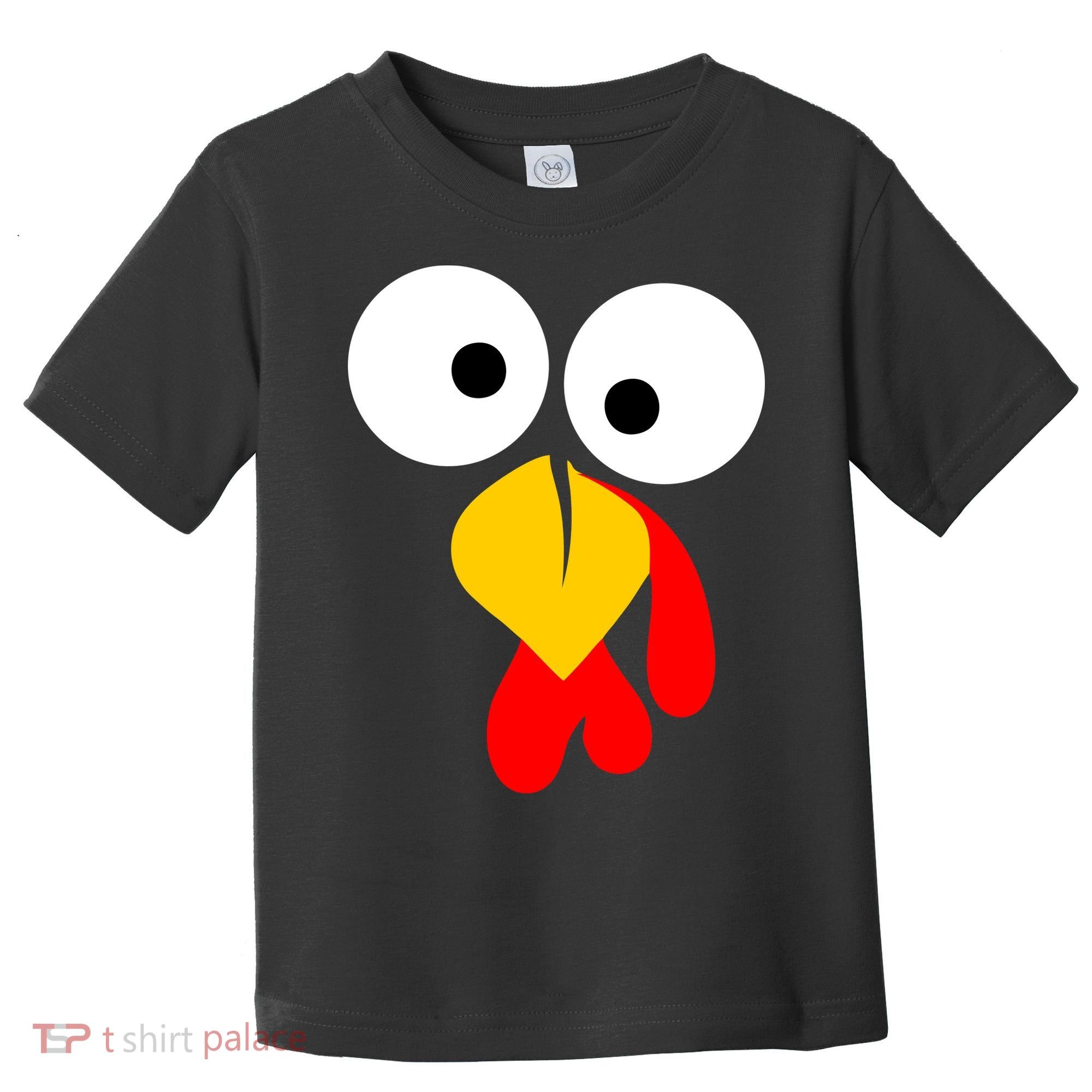 Turkey Face Funny Thanksgiving Day Toddler T-Shirt