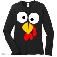 Turkey Face Funny Thanksgiving Day Women's Long Sleeve Shirt thumb 0