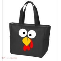 Turkey Face Funny Thanksgiving Day Tote Bag thumb 3