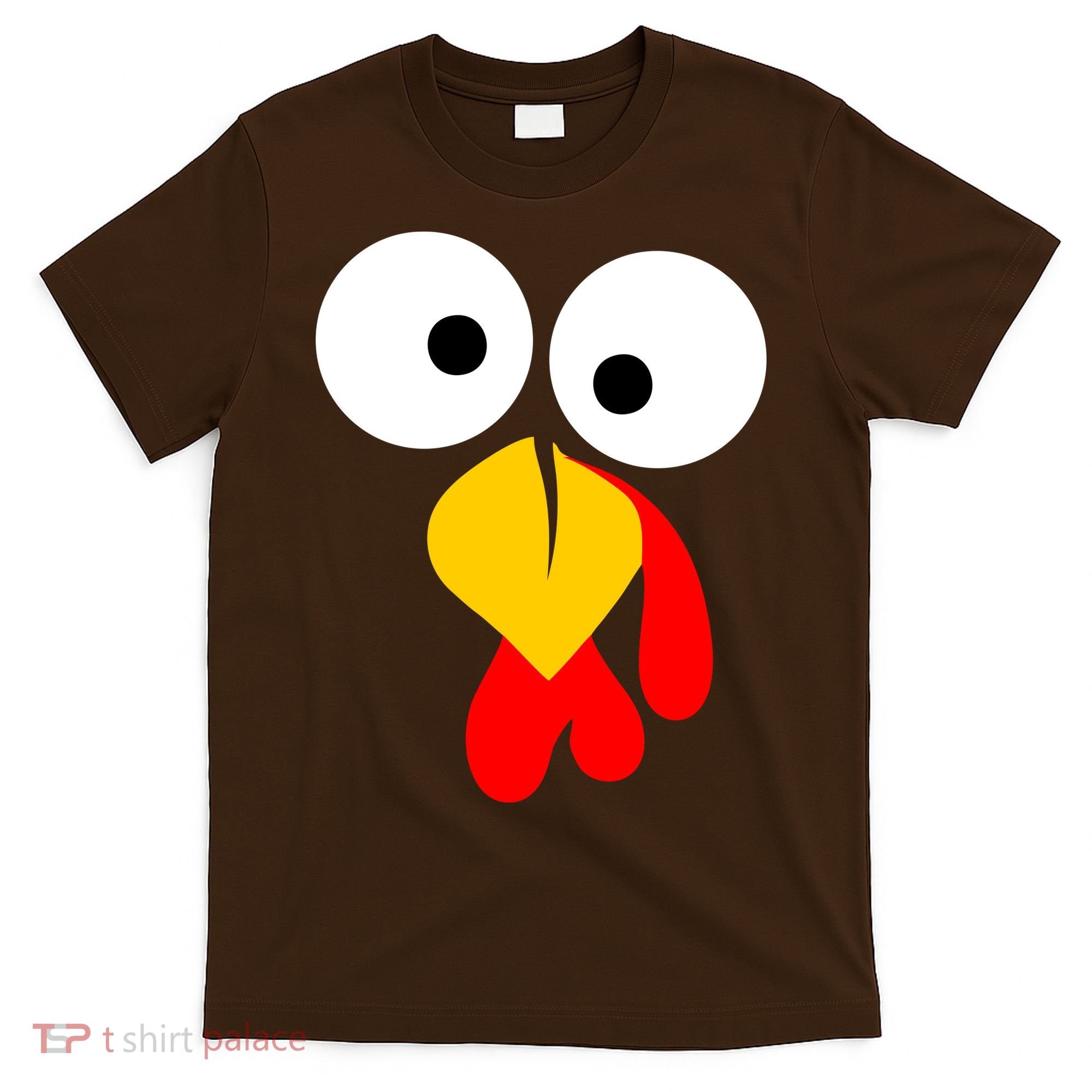 Turkey Face Funny Thanksgiving Day T-Shirt