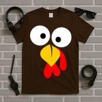 Turkey Face Funny Thanksgiving Day T-Shirt thumb 5