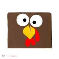 Turkey Face Funny Thanksgiving Day Mousepad thumb 0