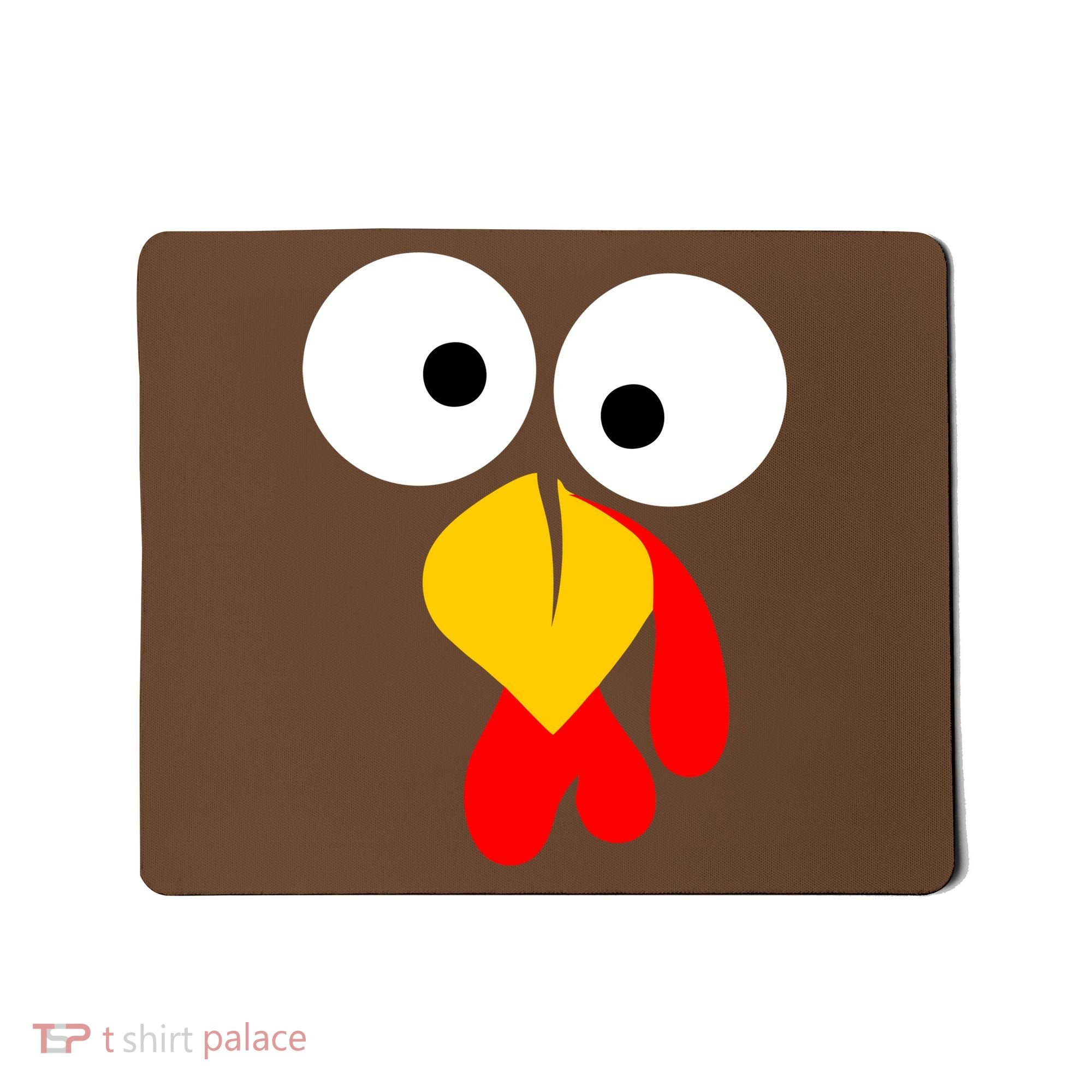 Turkey Face Funny Thanksgiving Day Mousepad
