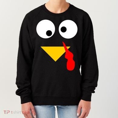 Turkey Face Gobble Thanksgiving Women's Sweatshirt