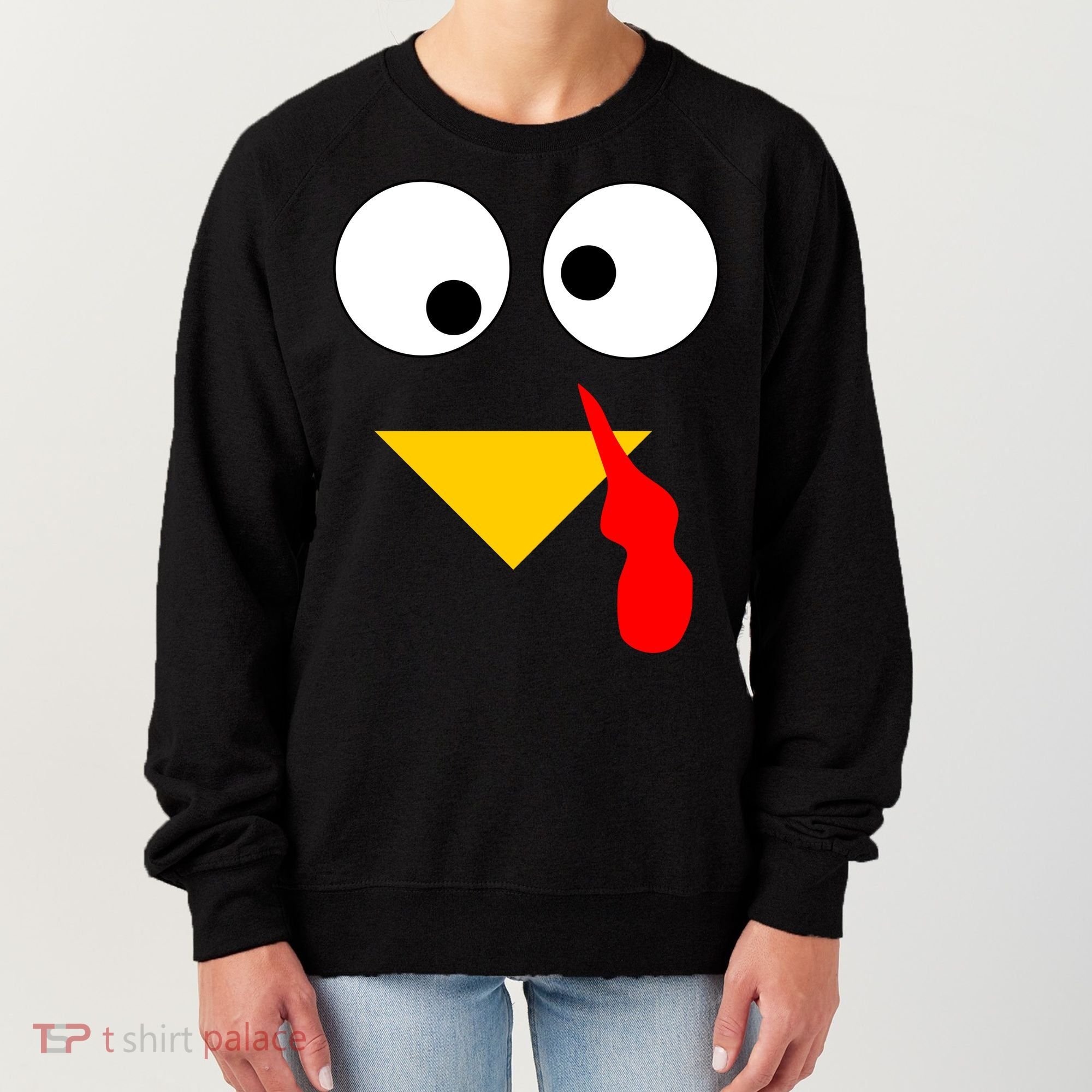 Turkey Face Gobble Thanksgiving Women's Sweatshirt