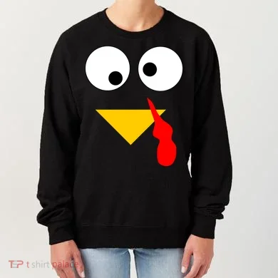 Turkey Face Gobble Thanksgiving Women's Sweatshirt