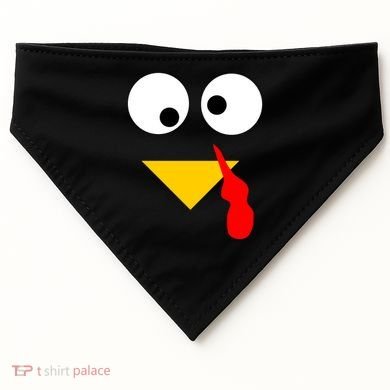 Turkey Face Gobble Thanksgiving USA-Made Doggie Bandana