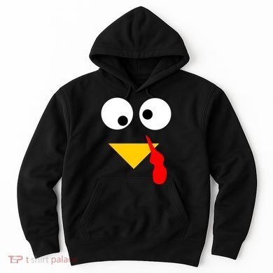 Turkey Face Gobble Thanksgiving Hoodie
