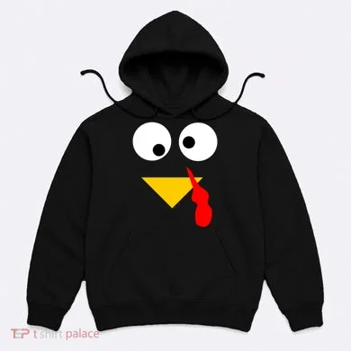 Turkey Face Gobble Thanksgiving Hoodie