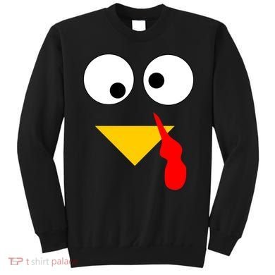 Turkey Face Gobble Thanksgiving Sweatshirt