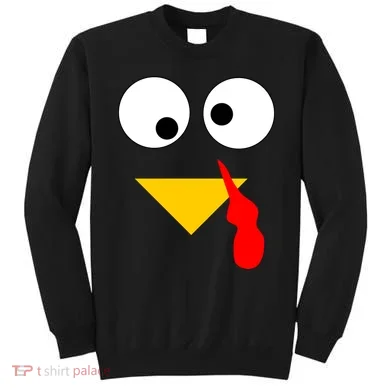 Turkey Face Gobble Thanksgiving Sweatshirt