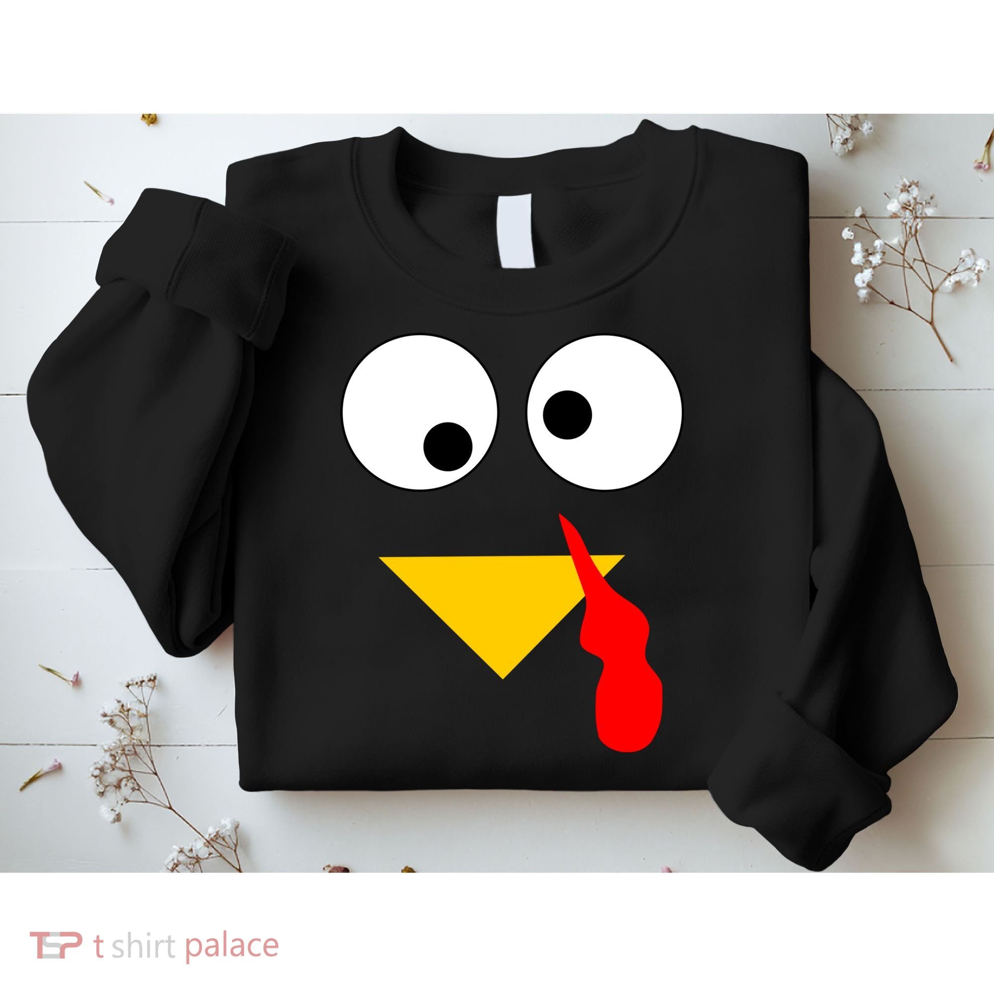 Turkey Face Gobble Thanksgiving Sweatshirt