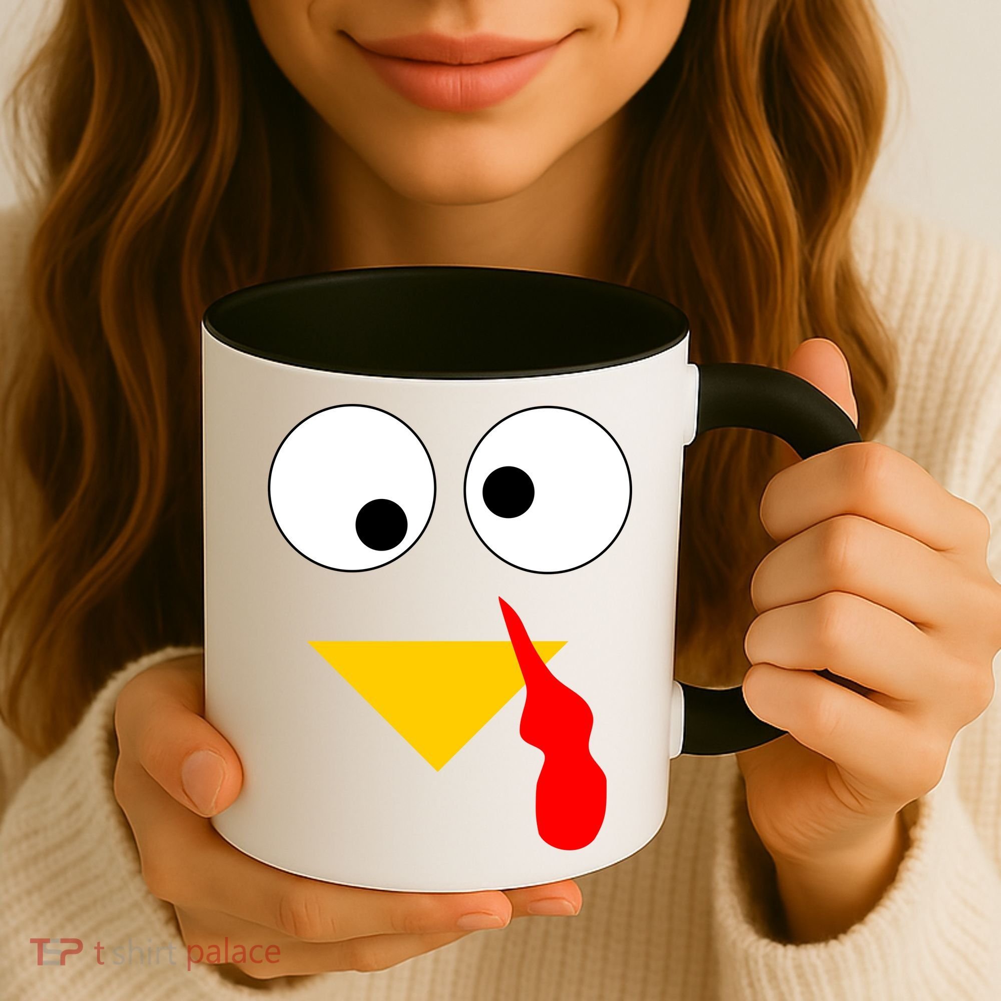Turkey Face Gobble Thanksgiving Coffee Mug