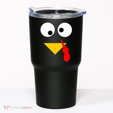 Turkey Face Gobble Thanksgiving Tumbler