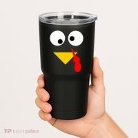 Turkey Face Gobble Thanksgiving Tumbler thumb 2