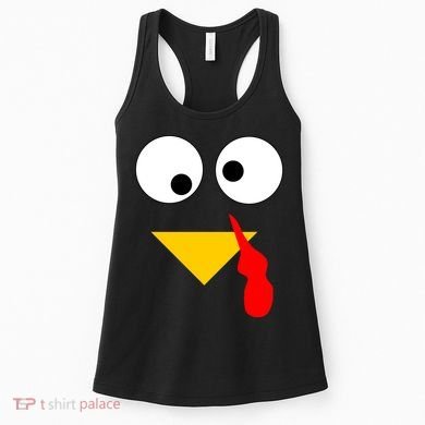 Turkey Face Gobble Thanksgiving Women's Tank Top