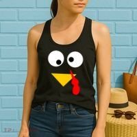 Turkey Face Gobble Thanksgiving Women's Tank Top thumb 2