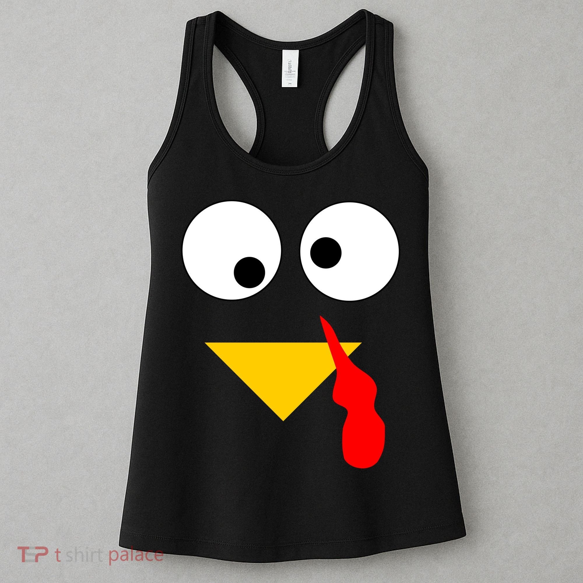Turkey Face Gobble Thanksgiving Women's Tank Top