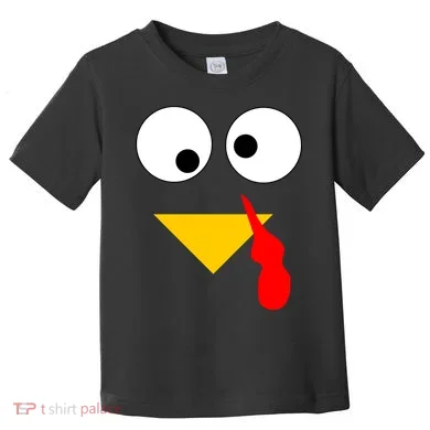Turkey Face Gobble Thanksgiving Toddler T-Shirt