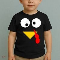Turkey Face Gobble Thanksgiving Toddler T-Shirt thumb 2