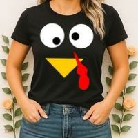 Turkey Face Gobble Thanksgiving Women's T-Shirt thumb 2
