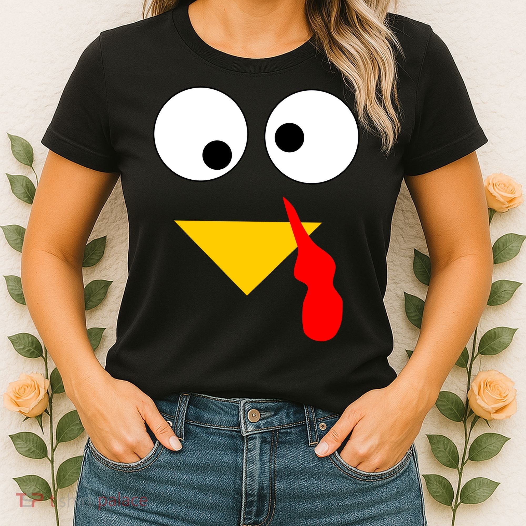 Turkey Face Gobble Thanksgiving Women's T-Shirt