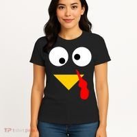 Turkey Face Gobble Thanksgiving Women's T-Shirt thumb 4