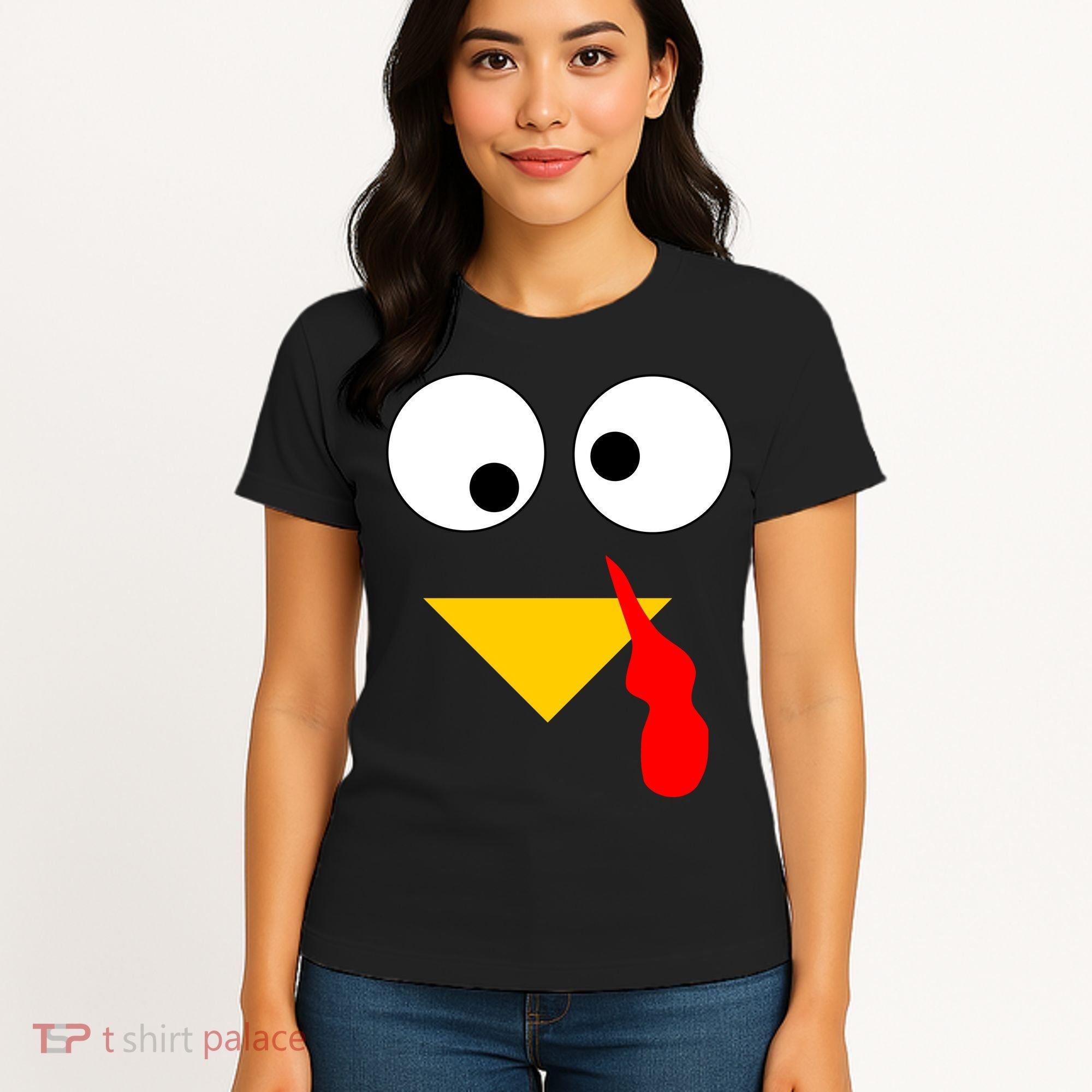 Turkey Face Gobble Thanksgiving Women's T-Shirt