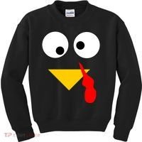 Turkey Face Gobble Thanksgiving Kids Sweatshirt thumb 0