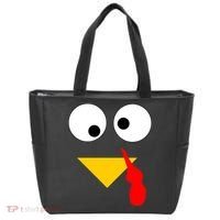 Turkey Face Gobble Thanksgiving Tote Bag thumb 0