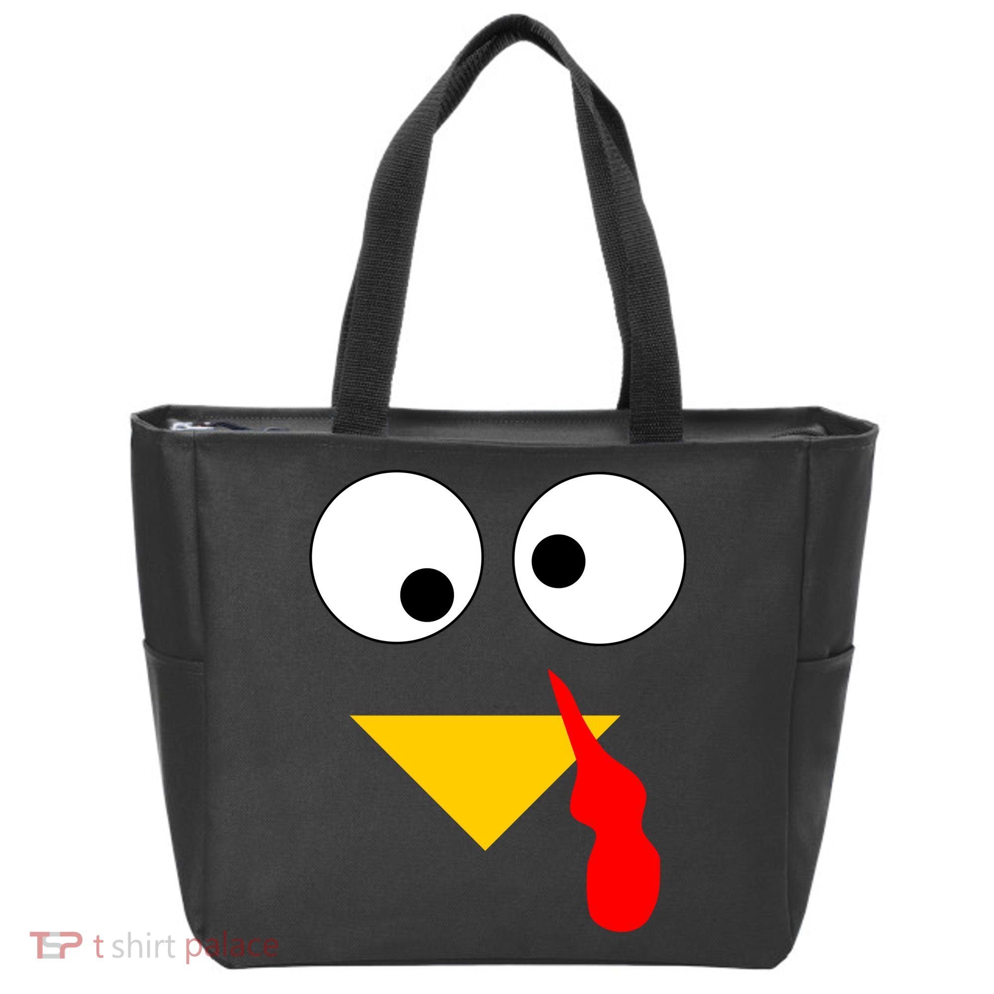 Turkey Face Gobble Thanksgiving Tote Bag