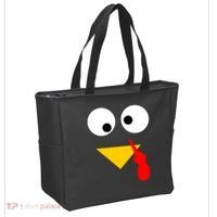 Turkey Face Gobble Thanksgiving Tote Bag thumb 2