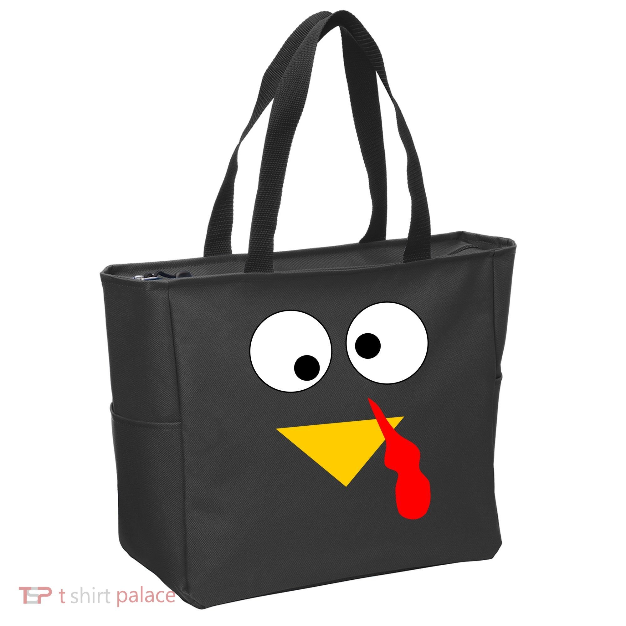 Turkey Face Gobble Thanksgiving Tote Bag