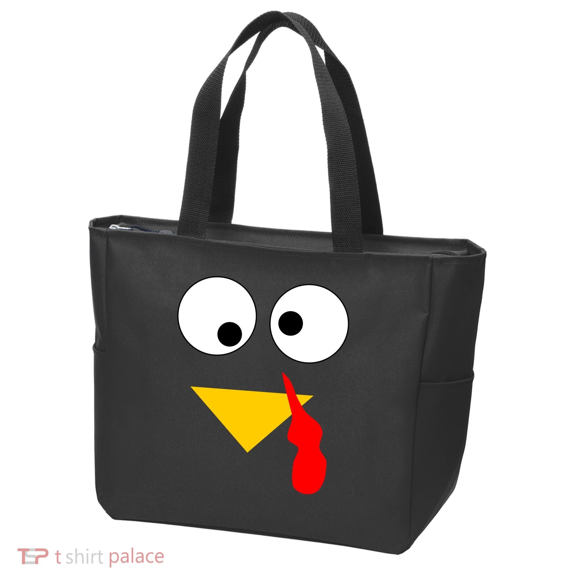 Turkey Face Gobble Thanksgiving Tote Bag