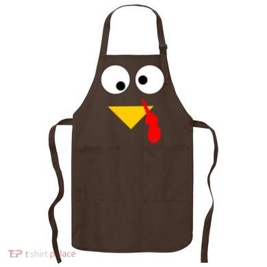Turkey Face Gobble Thanksgiving Apron