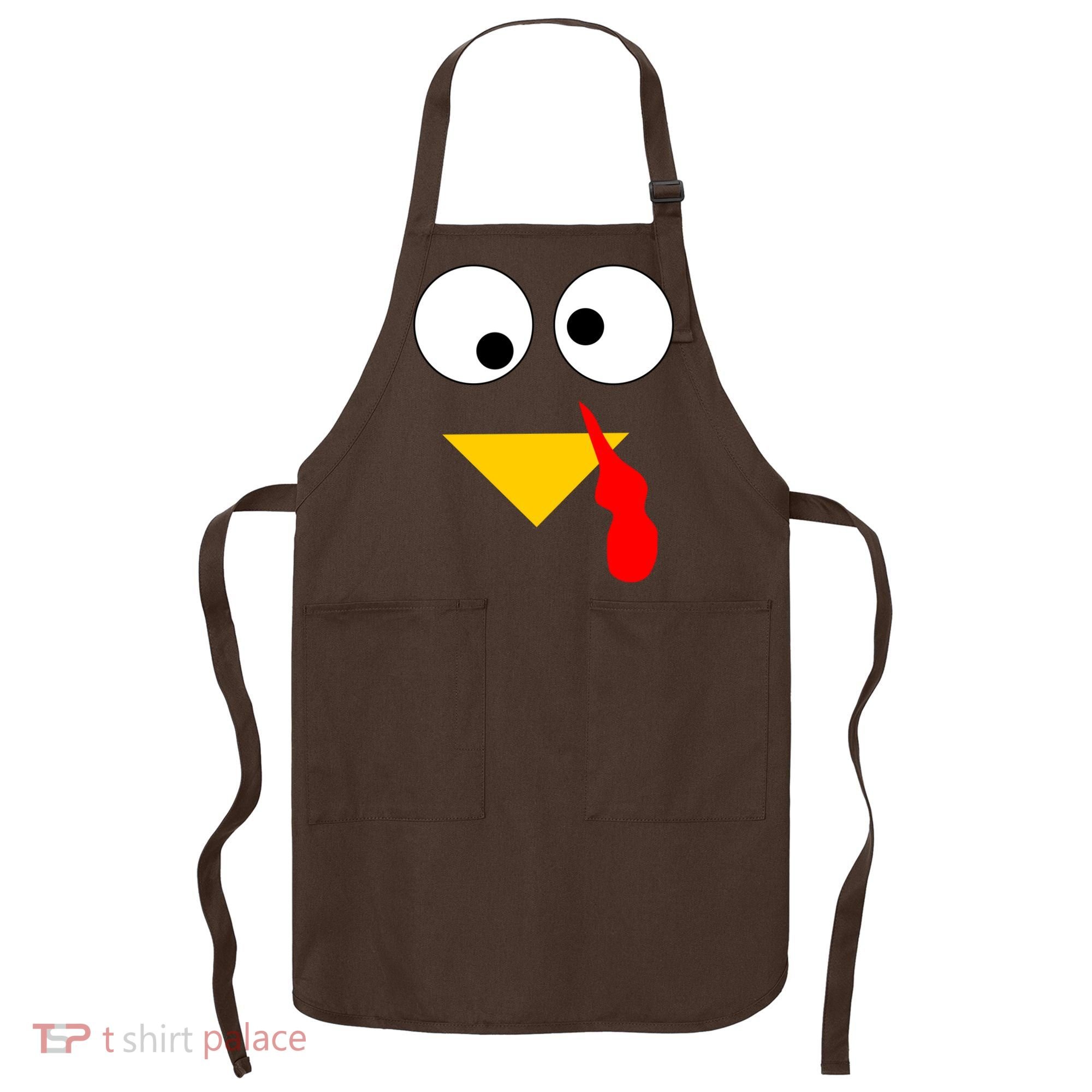 Turkey Face Gobble Thanksgiving Apron