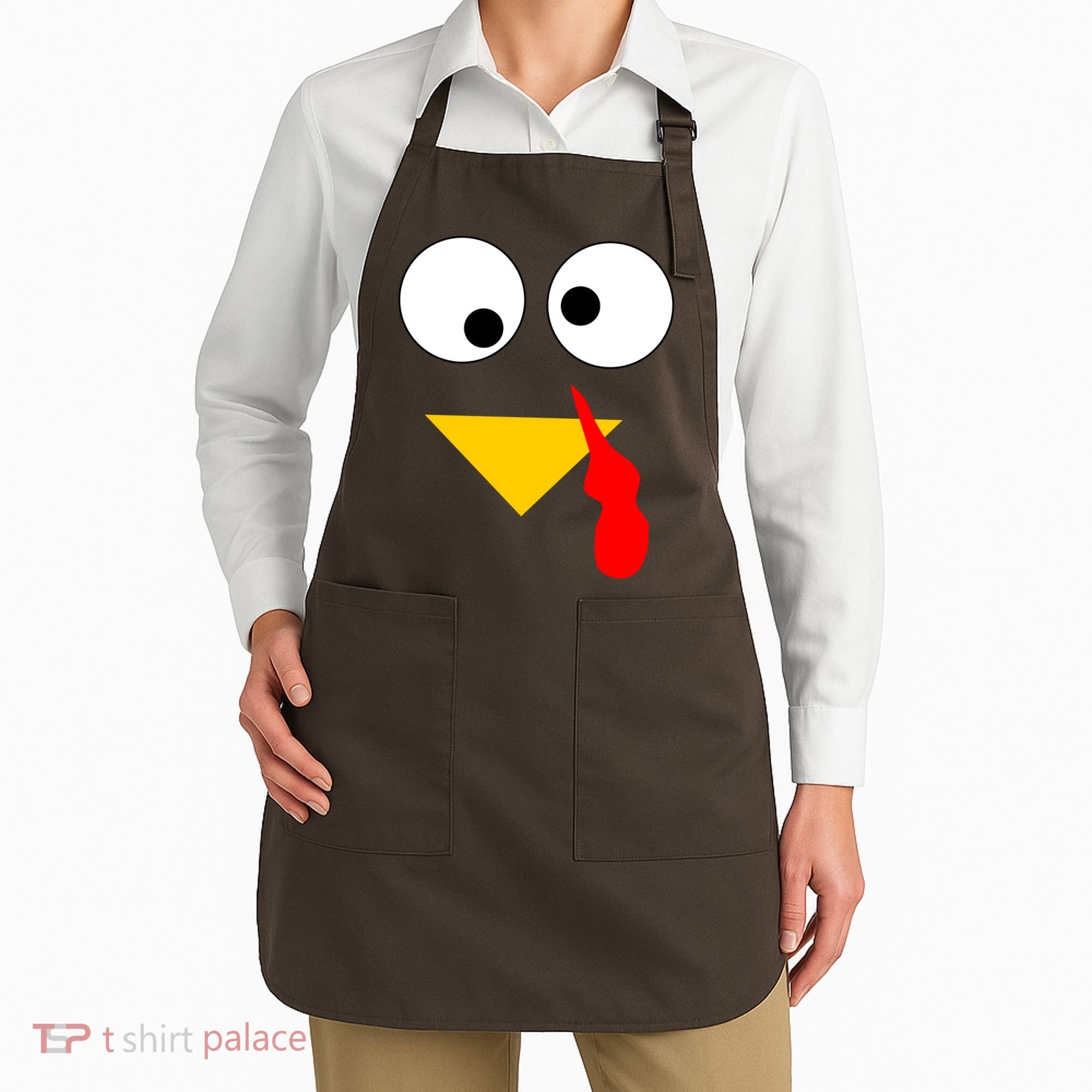 Turkey Face Gobble Thanksgiving Apron