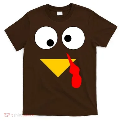 Turkey Face Gobble Thanksgiving T-Shirt