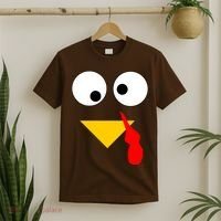 Turkey Face Gobble Thanksgiving T-Shirt thumb 2