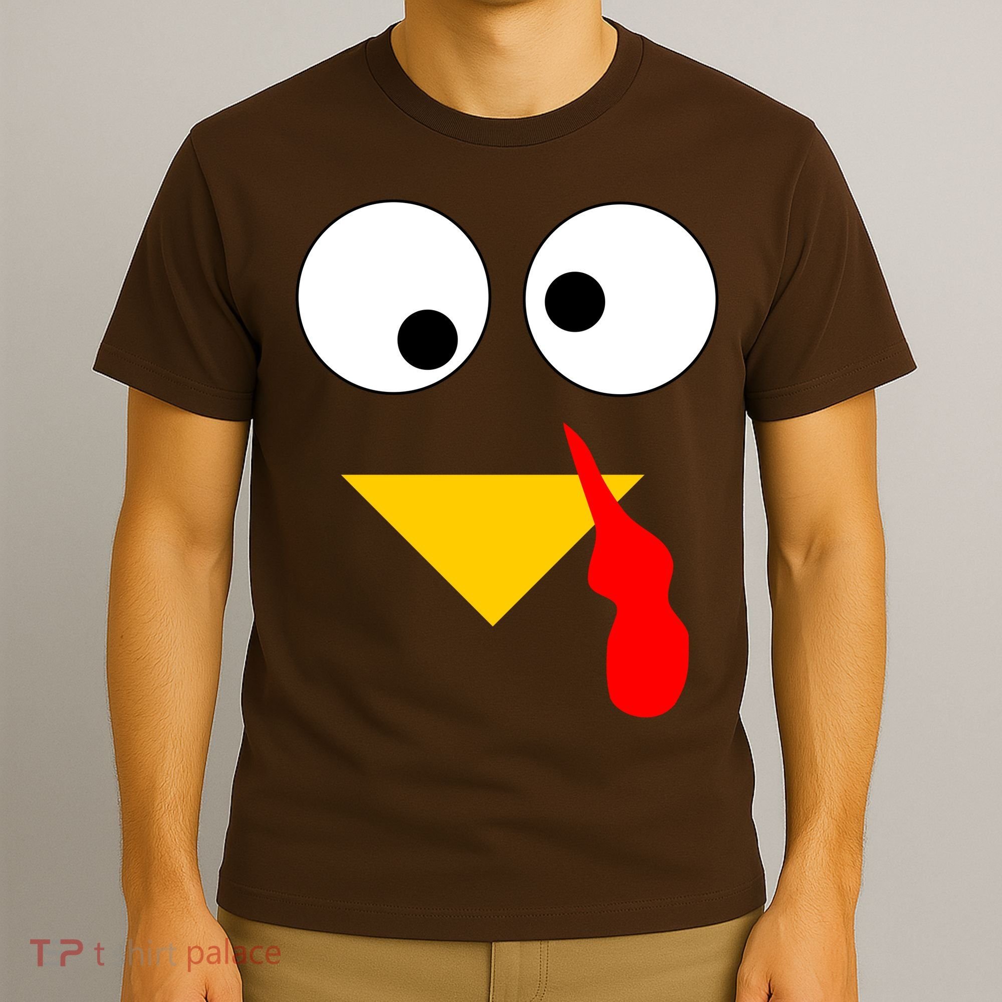 Turkey Face Gobble Thanksgiving T-Shirt