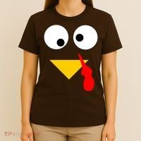 Turkey Face Gobble Thanksgiving T-Shirt thumb 4