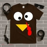 Turkey Face Gobble Thanksgiving T-Shirt thumb 5
