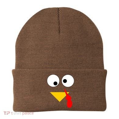 Turkey Face Gobble Thanksgiving Beanie
