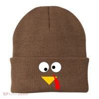 Turkey Face Gobble Thanksgiving Beanie thumb 0