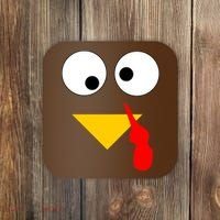 Turkey Face Gobble Thanksgiving Coaster thumb 0